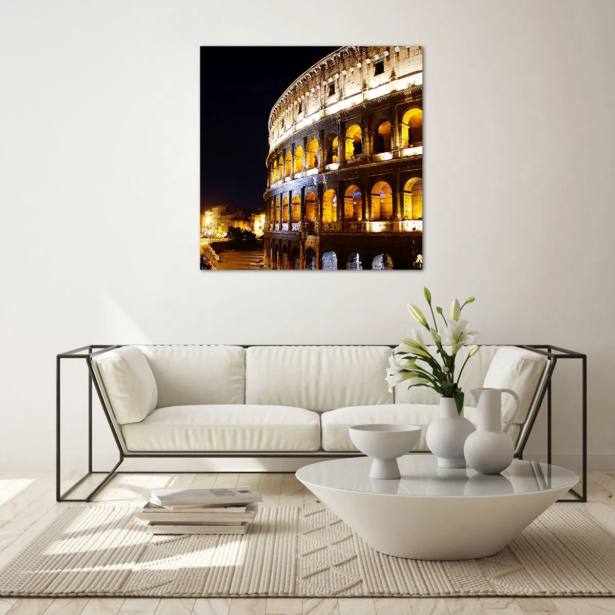 Quadro em vidro - É hora das Olimpíadas - 70x70 cm