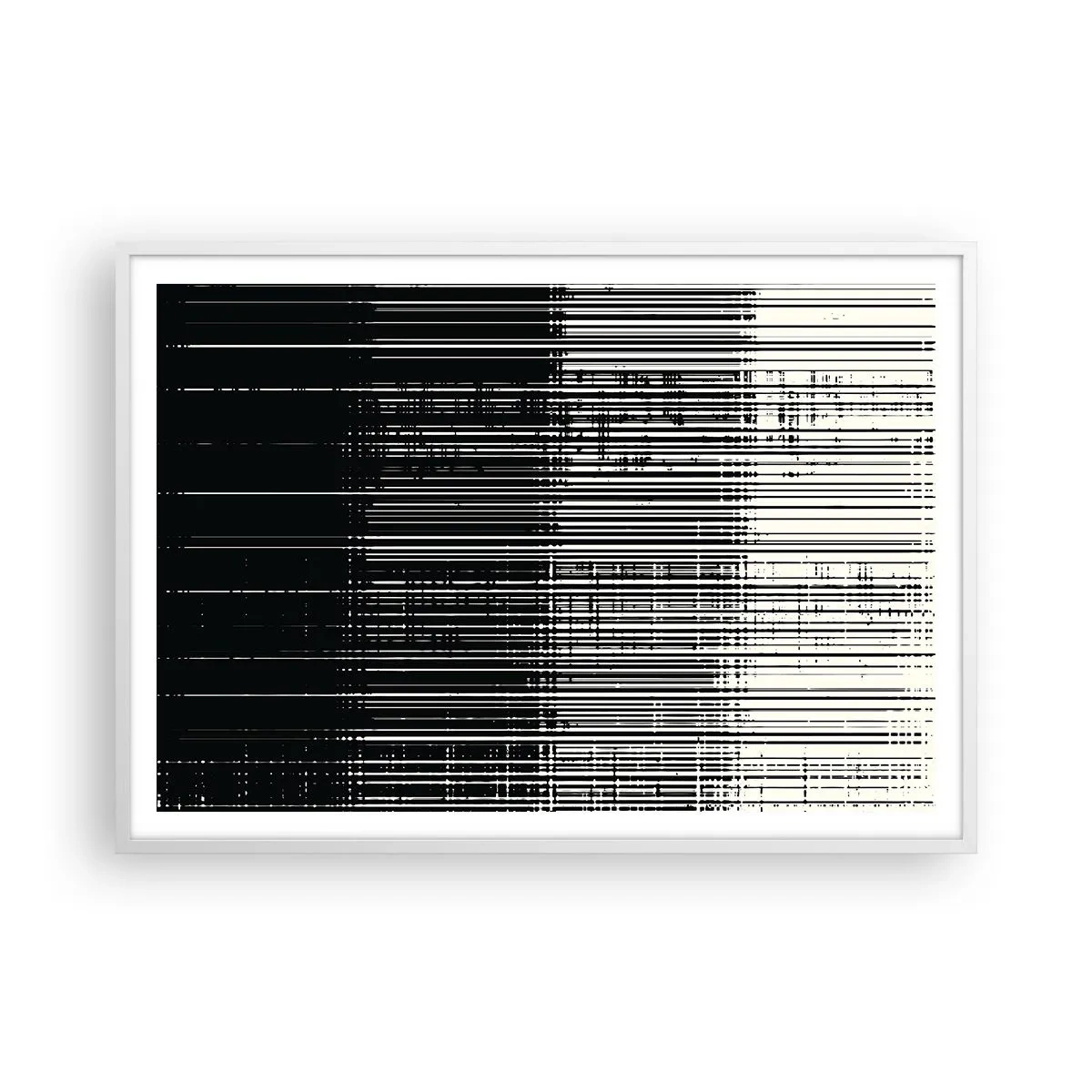 Pôster em moldura branca - Ondas e vibrações - 100x70 cm