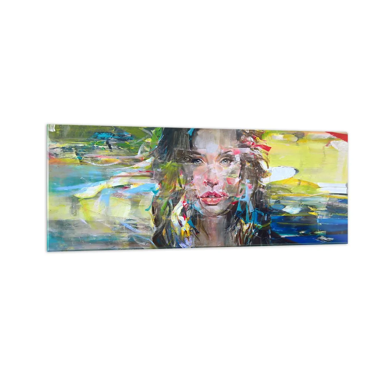 Quadro em vidro - Atrás da cortina de ar - 140x50 cm