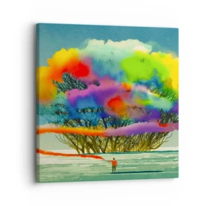 Quadro em tela - Dar vida a este mundo - 30x30 cm