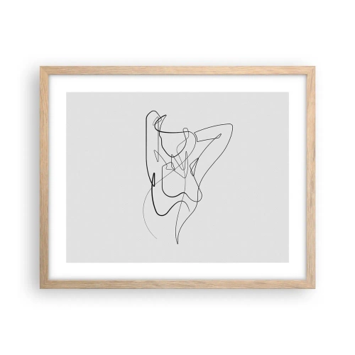 Pôster com moldura de carvalho claro - Que tipo de pessoa é realmente... - 50x40 cm