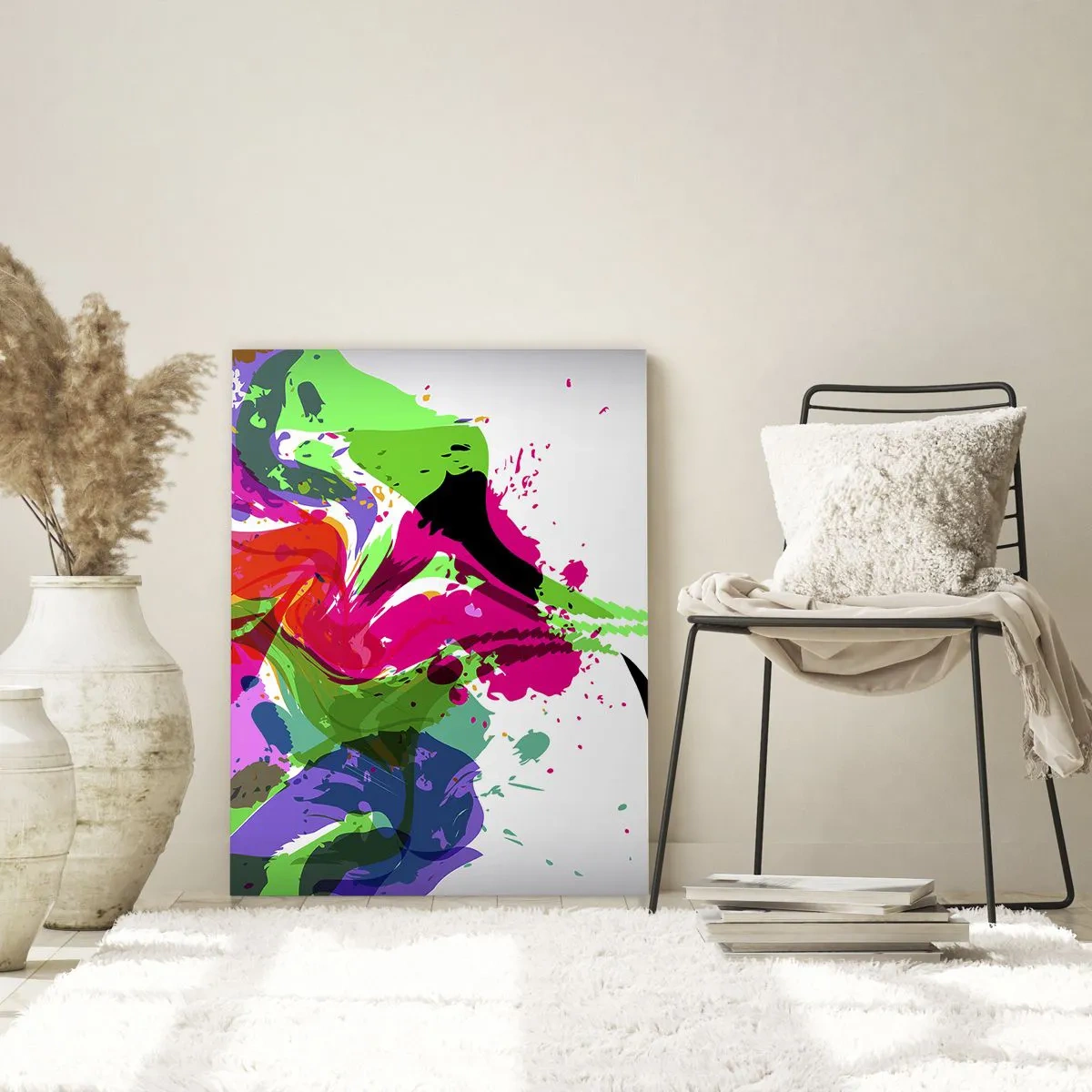 Quadro em vidro - Uma história nas cores do arco-íris - 50x70 cm