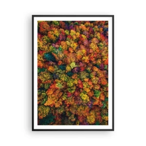 Pôster com moldura preta - Bouquet de árvores de Outono - 70x100 cm