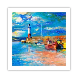 Pôster - Tarde na baía do arco-íris - 50x50 cm