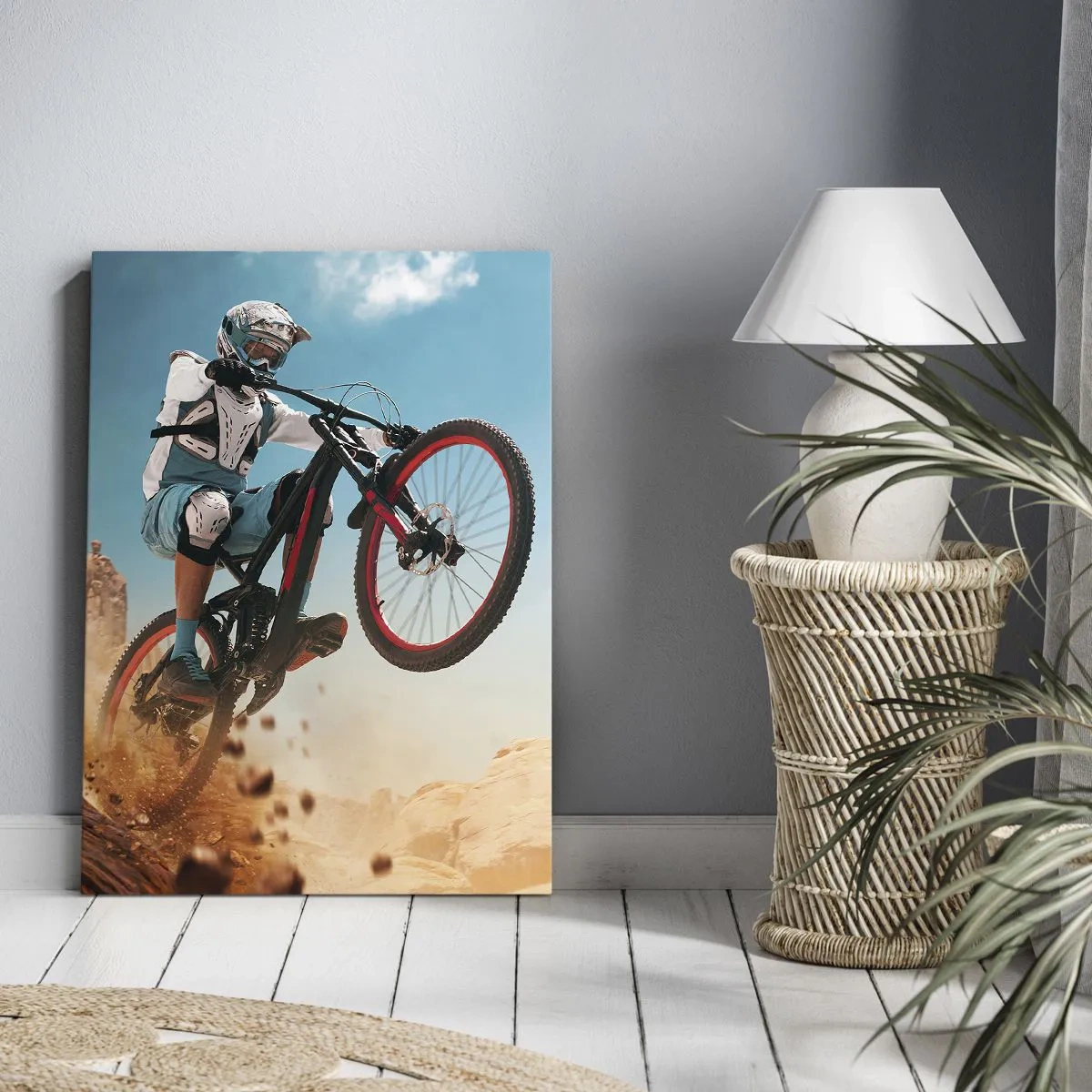 Quadro em tela - Loucura demoníaca da bicicleta - 80x120 cm