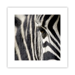 Pôster - Retrato em listras - 30x30 cm