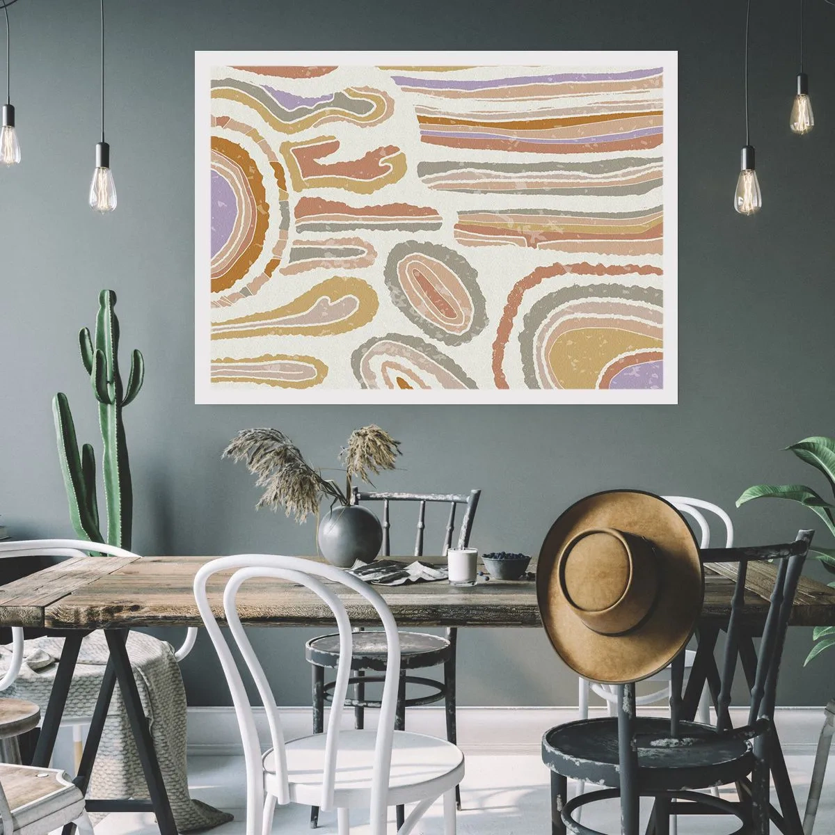 Pôster - Secções transversais coloridas - 50x40 cm