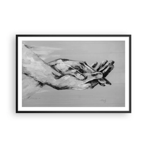 Pôster com moldura preta - Início... - 91x61 cm