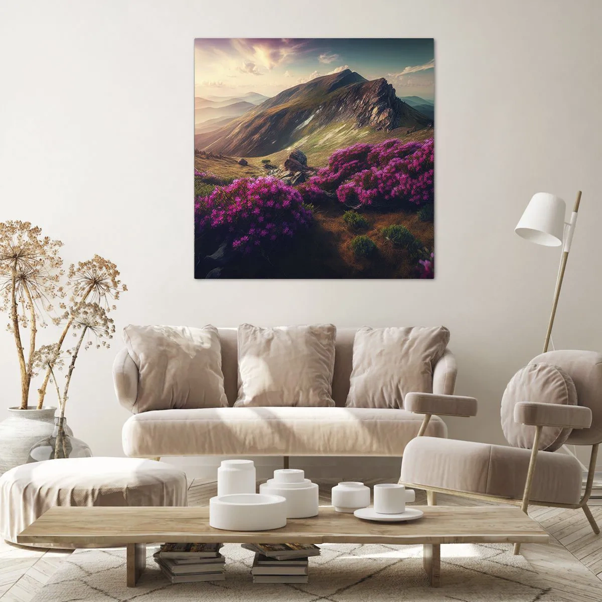 Quadro em tela - Verão nas montanhas - 30x30 cm