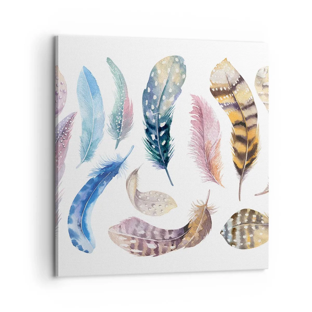 Quadro em tela - Leve, heterogéneo e multicolorido - 60x60 cm