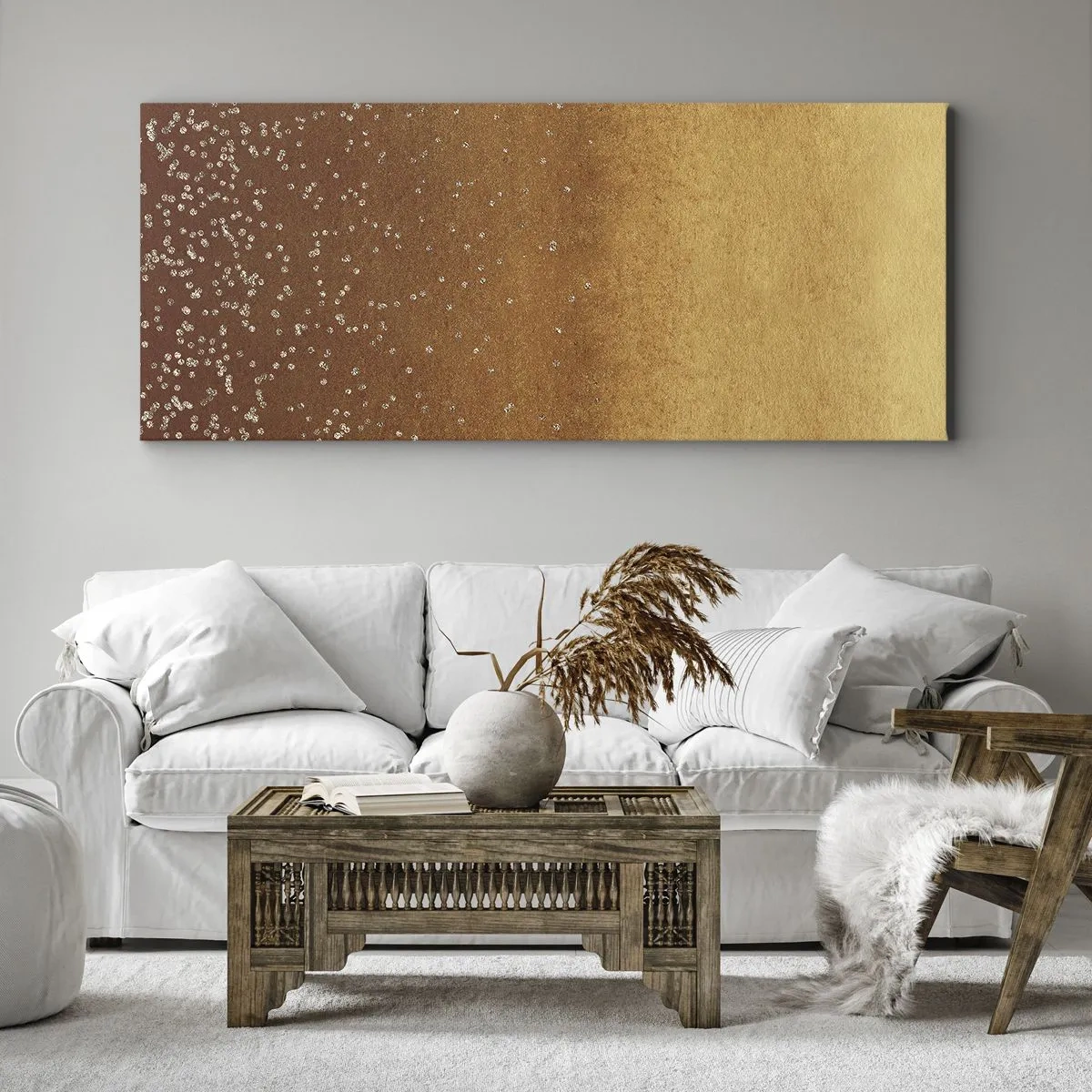 Quadro em tela - O nascimento da luz - 140x50 cm
