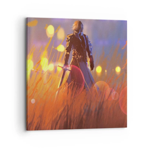 Quadro em tela - Cavaleiro errante - 70x70 cm