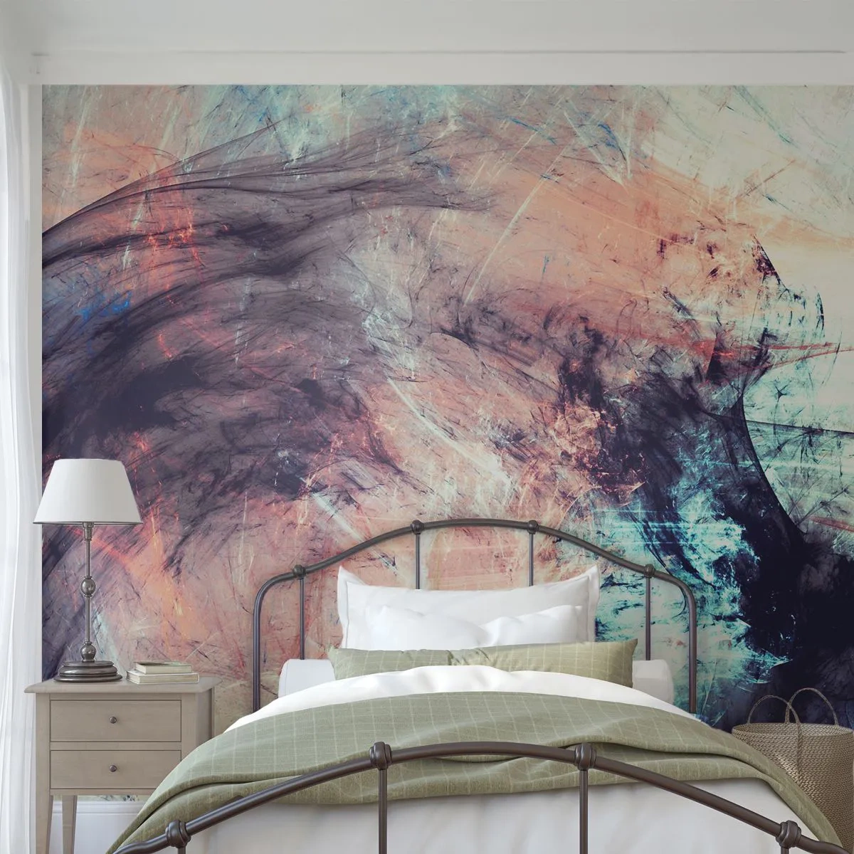 Papel de Parede Premium Sand - Sinta o vento - Abstração, Pedaço, Padrão Moderno - 150x105 cm