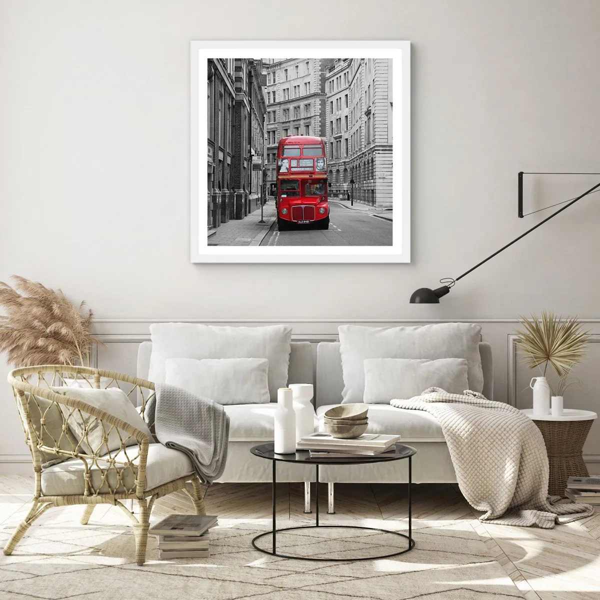 Pôster em moldura branca - A vida quotidiana não deve ser cinzenta - 60x60 cm