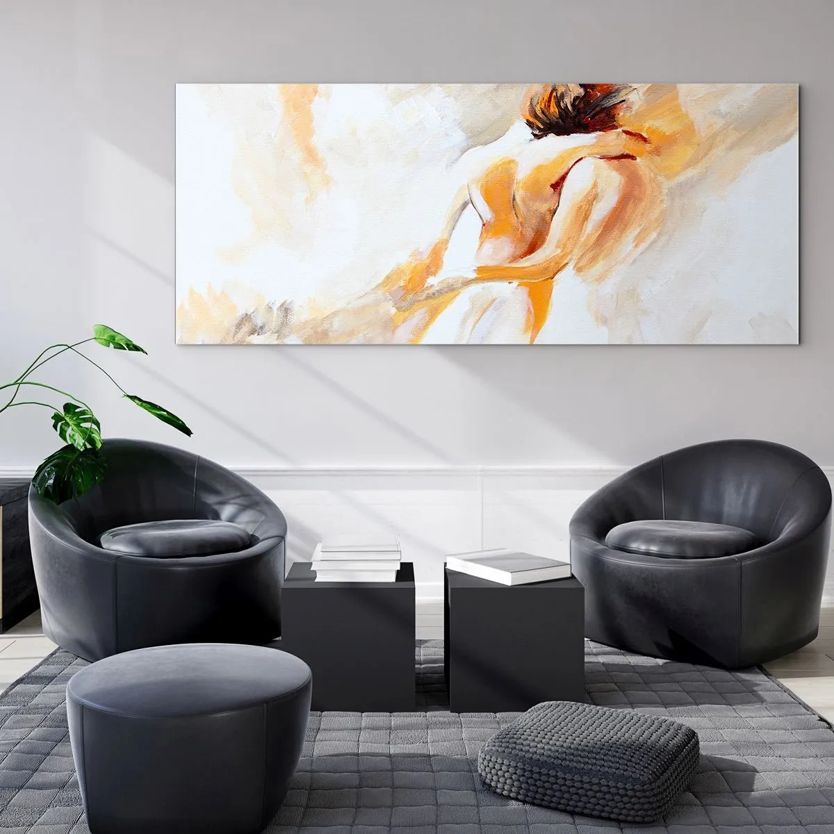 Quadro em vidro - No céu da proximidade - 100x40 cm