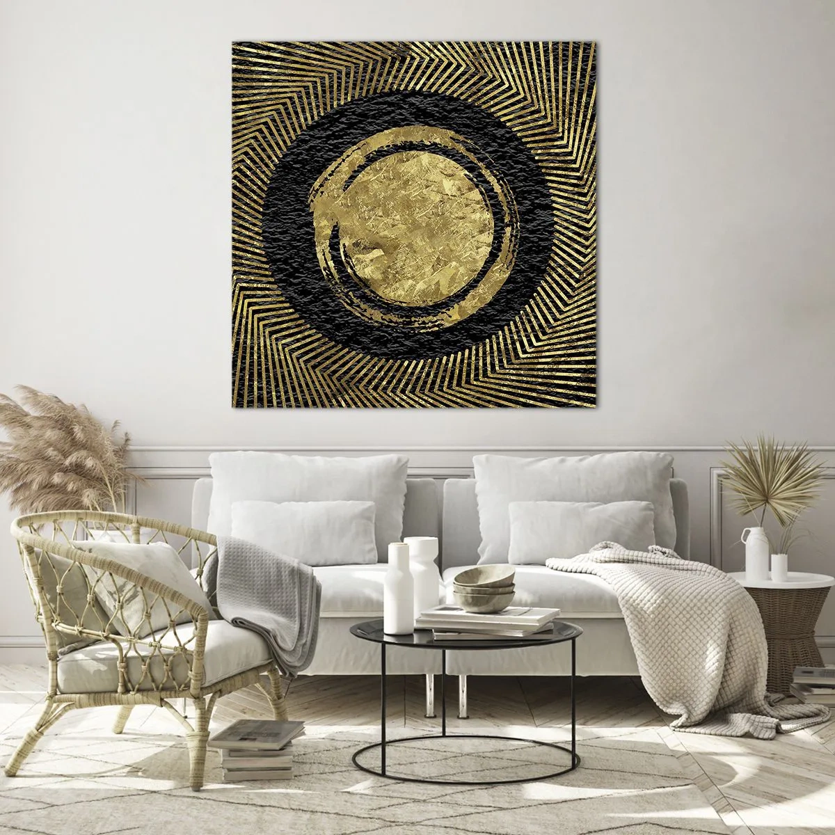 Quadro em vidro - Composição glamourosa - 50x50 cm