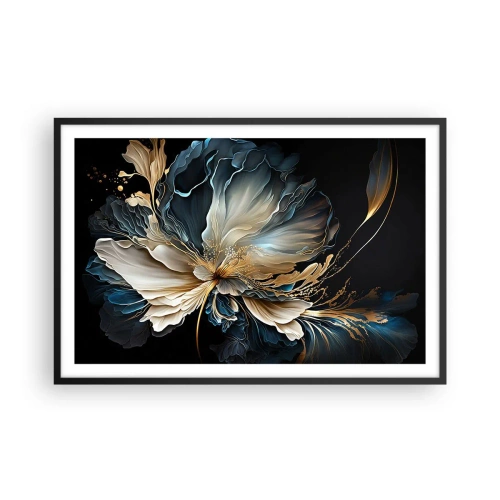 Pôster com moldura preta - Flor de samambaia de conto de fadas - 91x61 cm