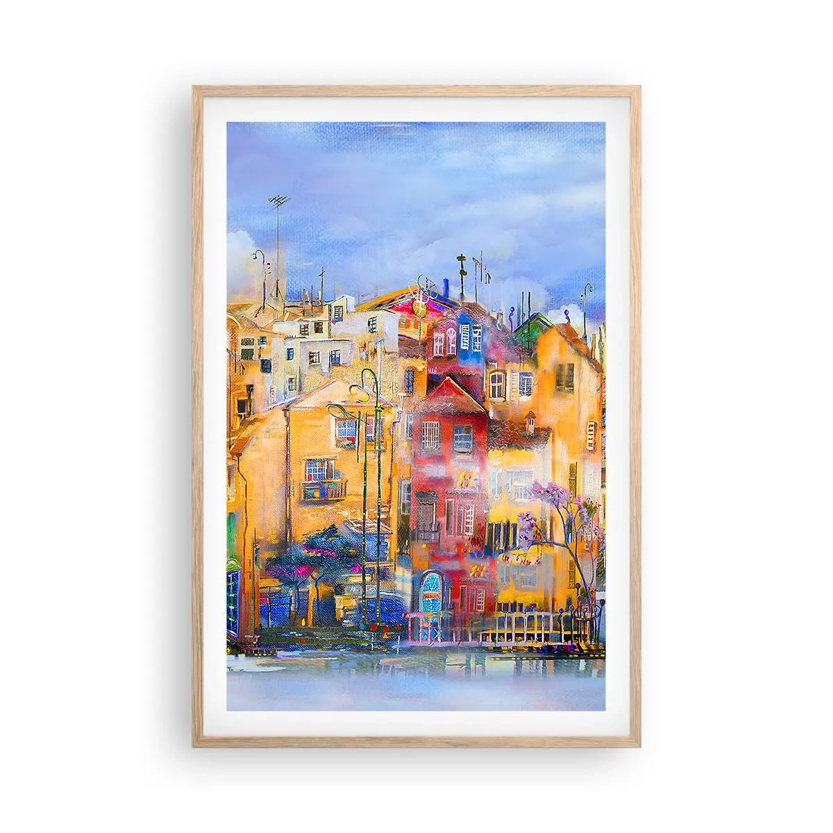 Pôster com moldura de carvalho claro - Estamos juntos - 61x91 cm