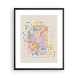 Pôster com moldura preta - Labirinto – uma aventura alegre - 40x50 cm