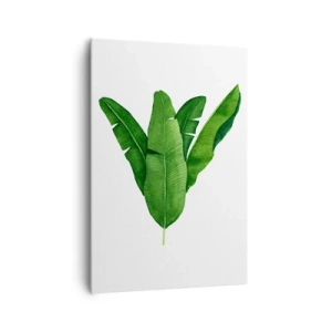 Quadro em tela - Simetria verde - 70x100 cm