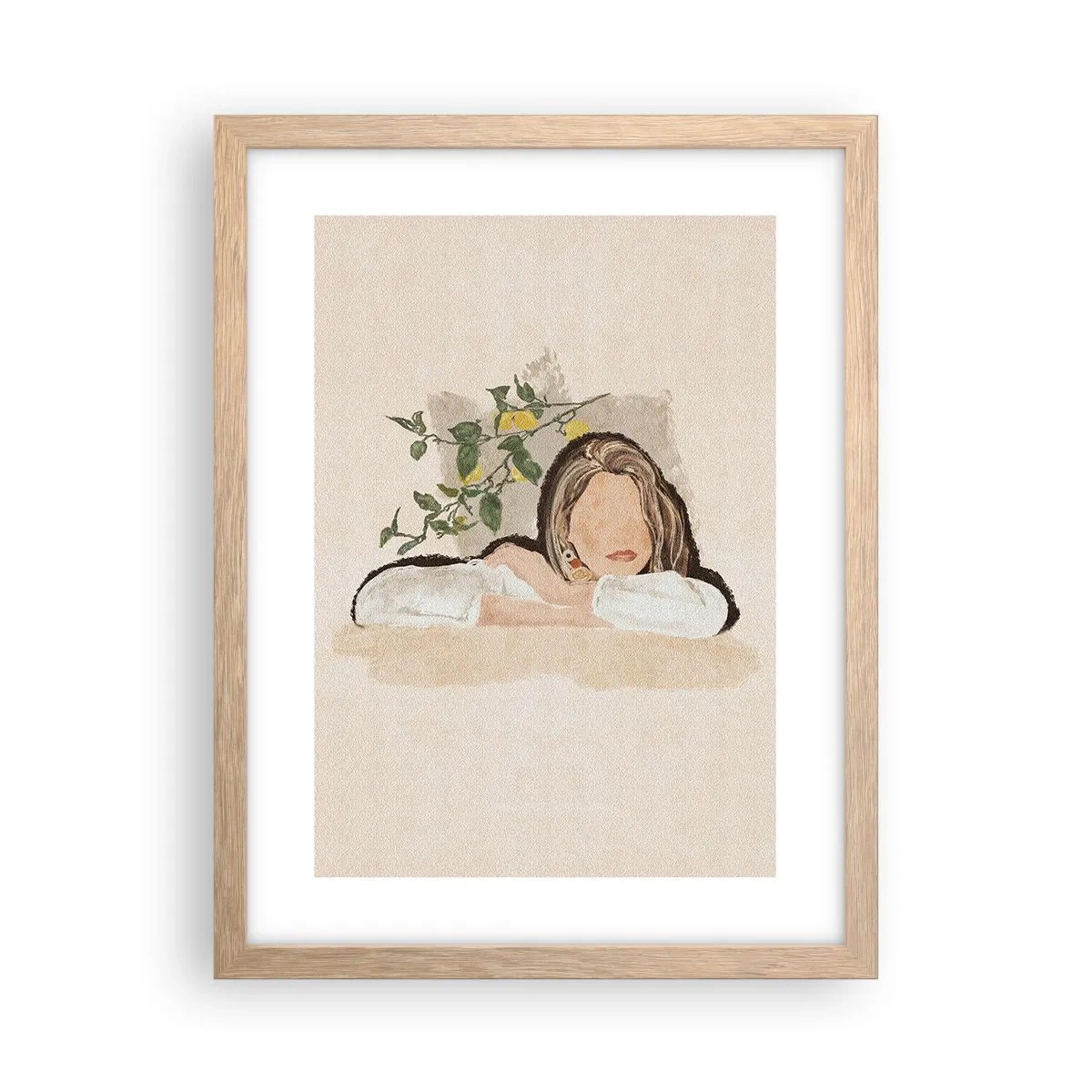 Pôster com moldura de carvalho claro - Beleza do sul - 30x40 cm