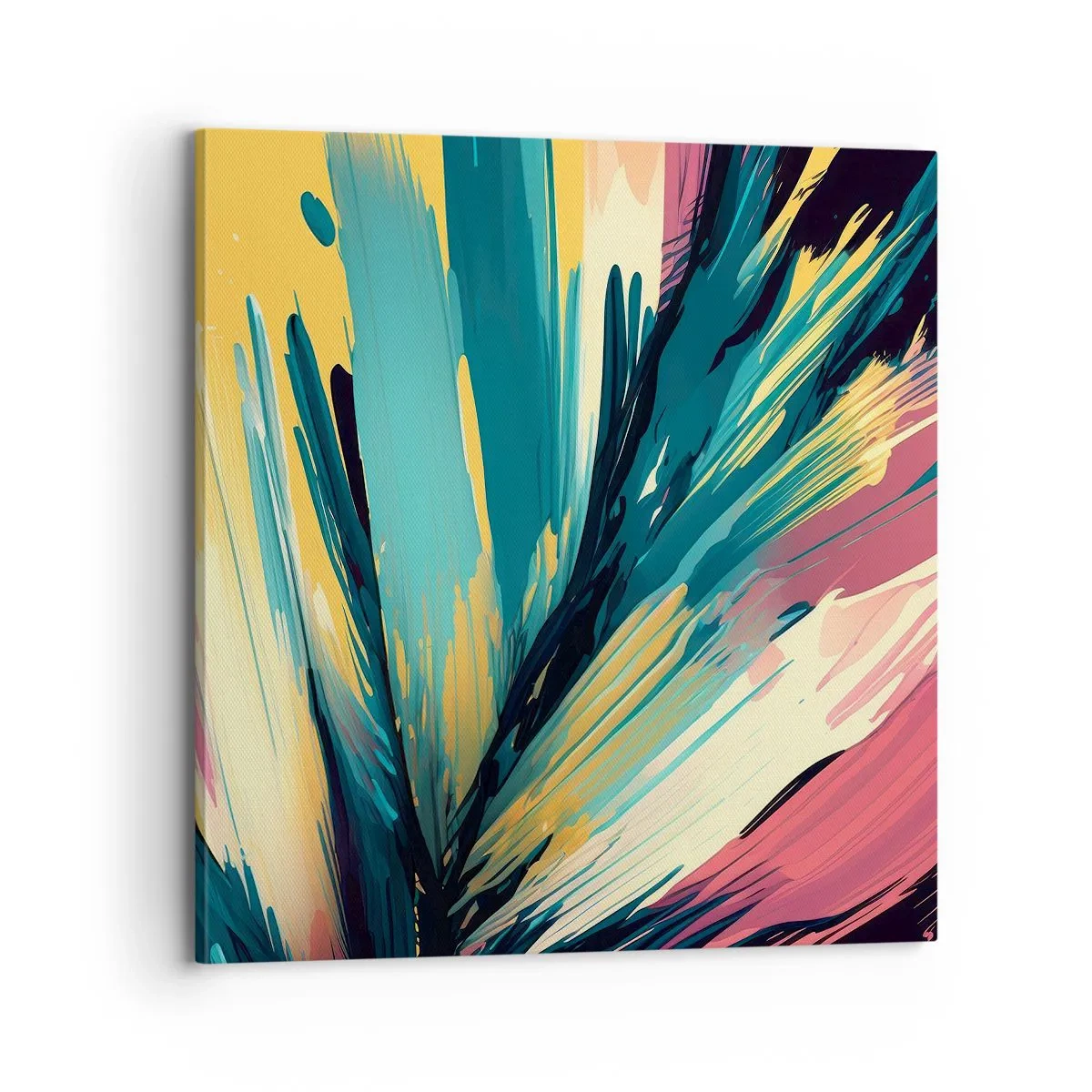 Quadro em tela - Composição – uma explosão de alegria - 70x70 cm