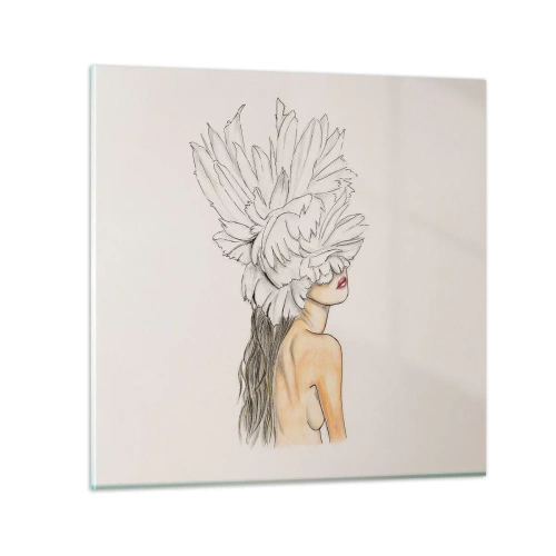 Quadro em vidro - Beleza coroada - 30x30 cm