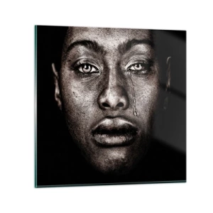 Quadro em vidro - Uma lágrima - 40x40 cm