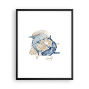 Pôster com moldura preta - Amizade ou amor? - 40x50 cm