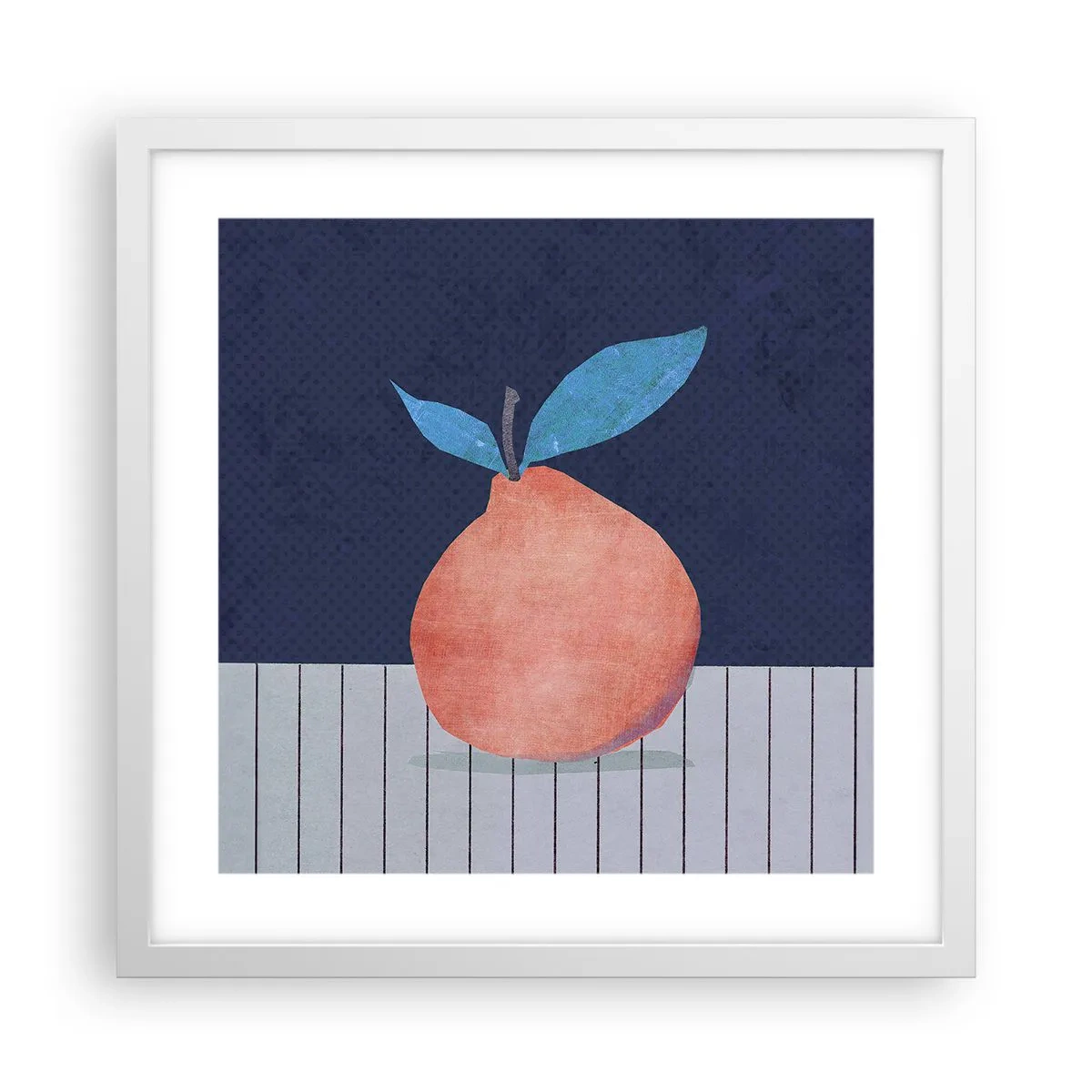 Pôster em moldura branca - Convexidade e plano - 40x40 cm