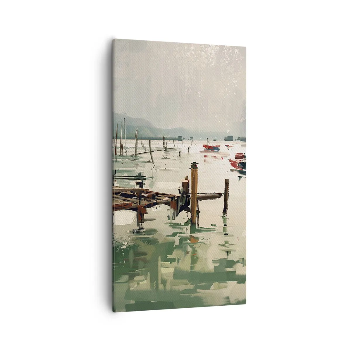 Quadro em tela - Mergulhado na lua derretida - 55x100 cm