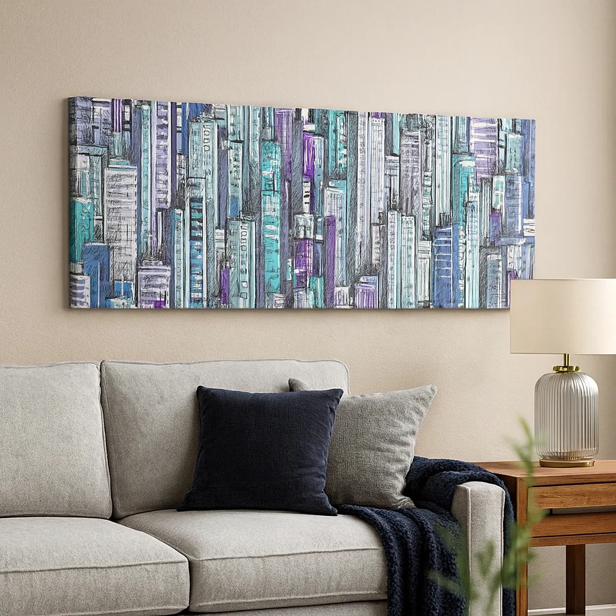 Quadro em tela - Azul do céu - 30x30 cm