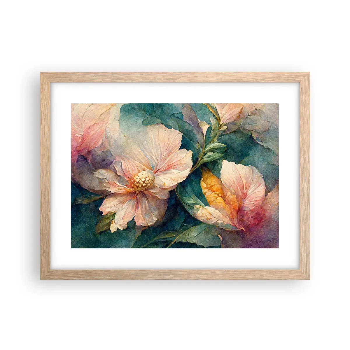 Pôster com moldura de carvalho claro - Apenas sutileza - 40x30 cm