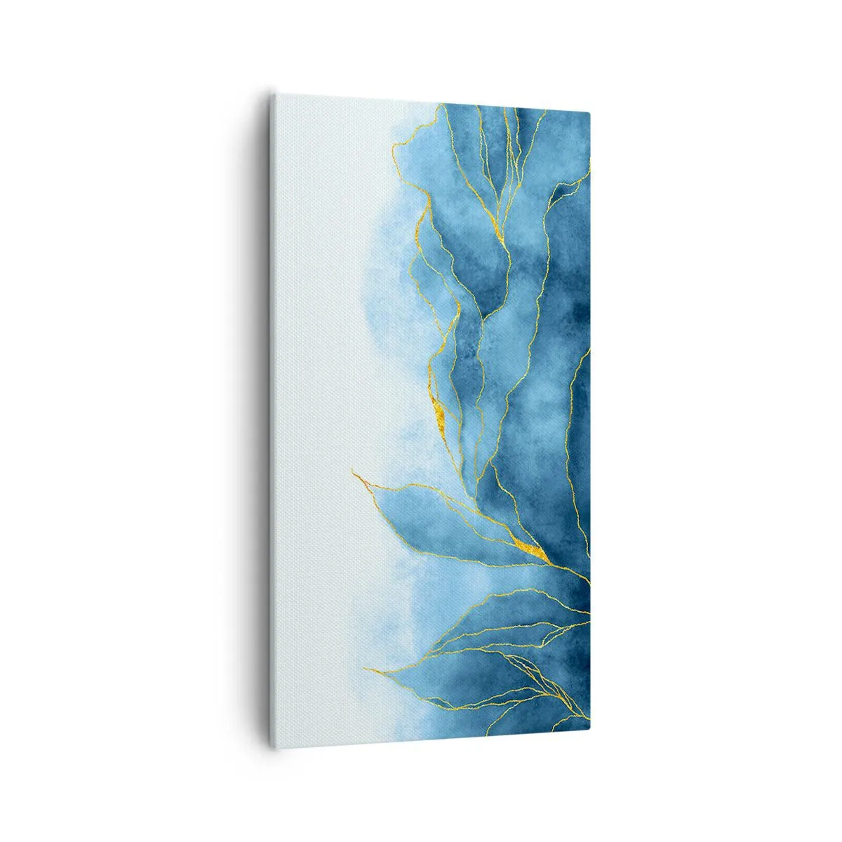 Quadro em tela - Azul dourado - 55x100 cm