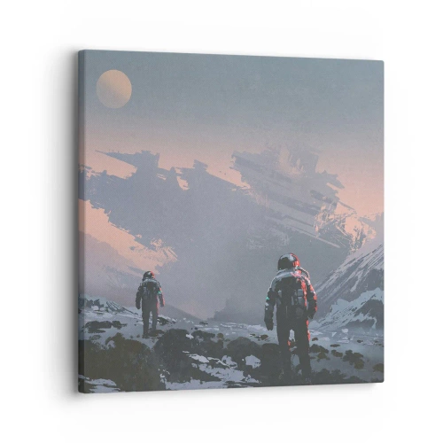 Quadro em tela - Sob uma estrela desconhecida - 30x30 cm