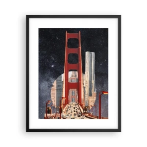 Pôster com moldura preta - Sempre no centro - 40x50 cm