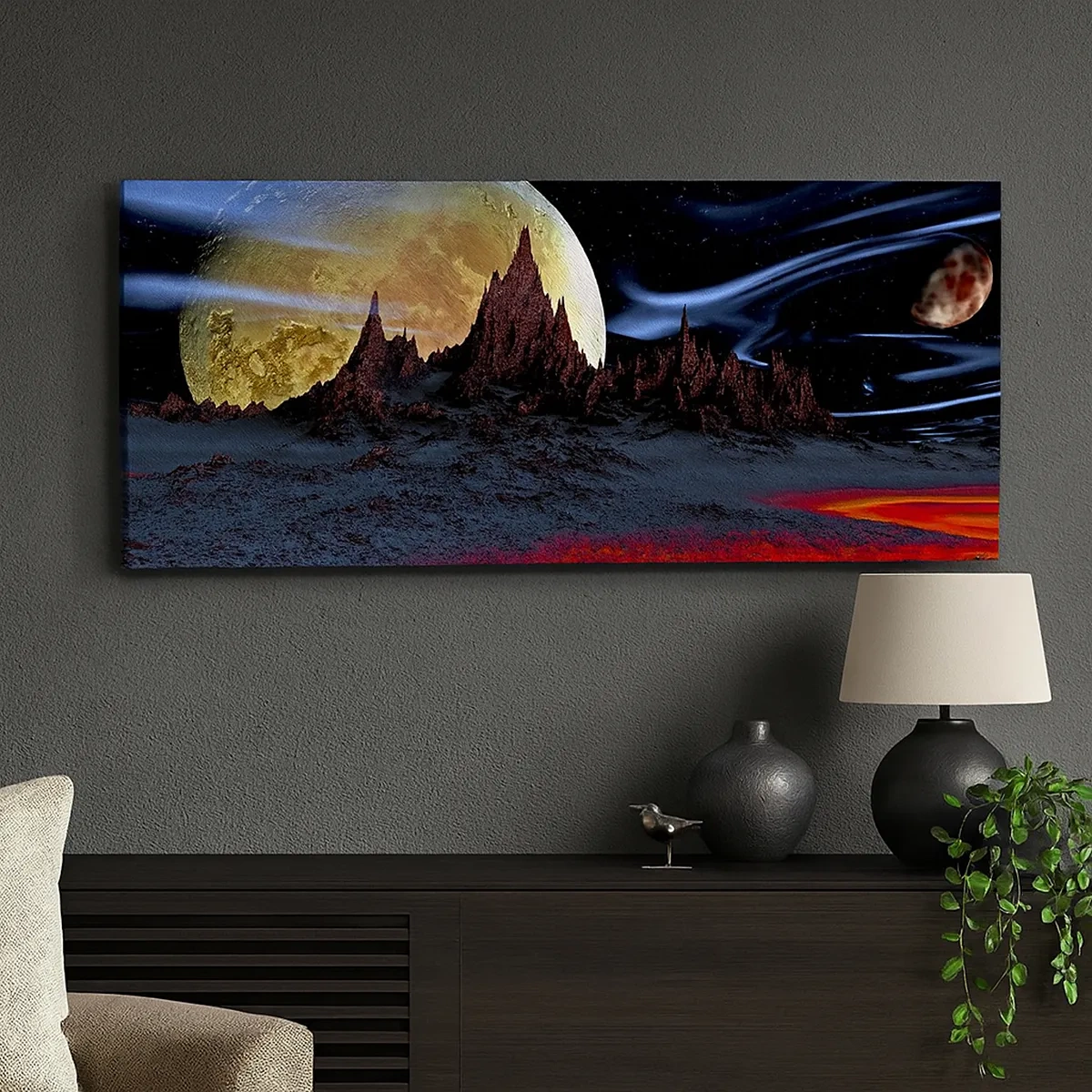 Quadro em tela - Mundo desconhecido - 30x30 cm