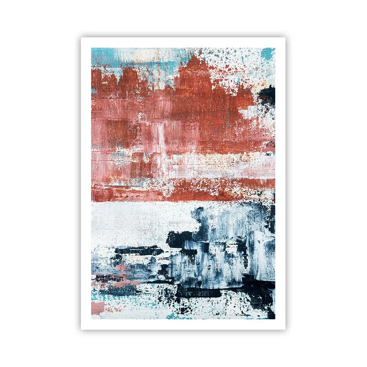 Pôster - Meio a meio abstrato - 70x100 cm