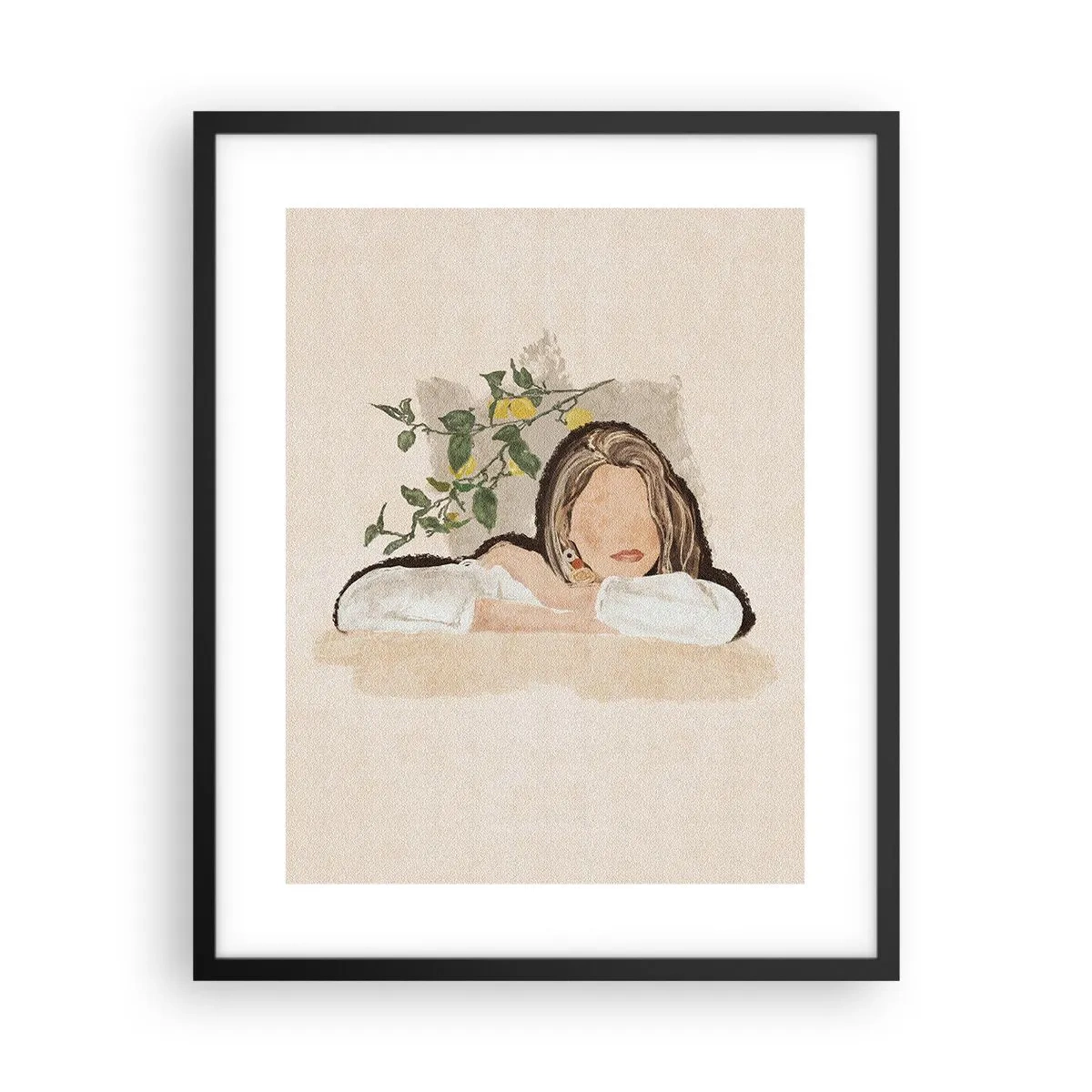 Pôster com moldura preta - Beleza do sul - 40x50 cm