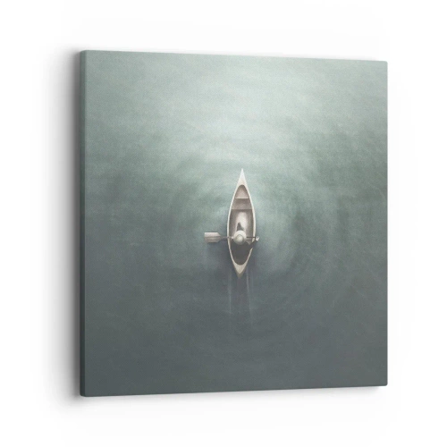 Quadro em tela - Através do lago da lua - 40x40 cm