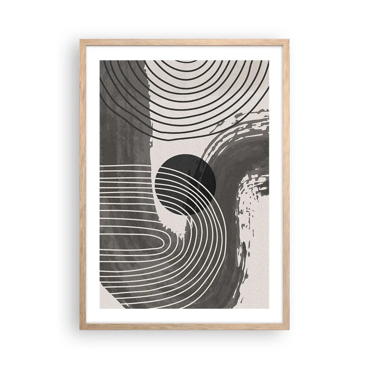 Pôster com moldura de carvalho claro - O oval vence - 50x70 cm