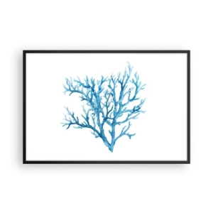 Pôster com moldura preta - Filigrana náutica - 91x61 cm