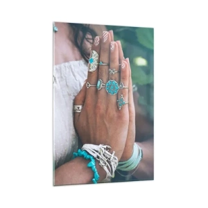 Quadro em vidro - Bem-vindo ao centro do ser - 80x120 cm