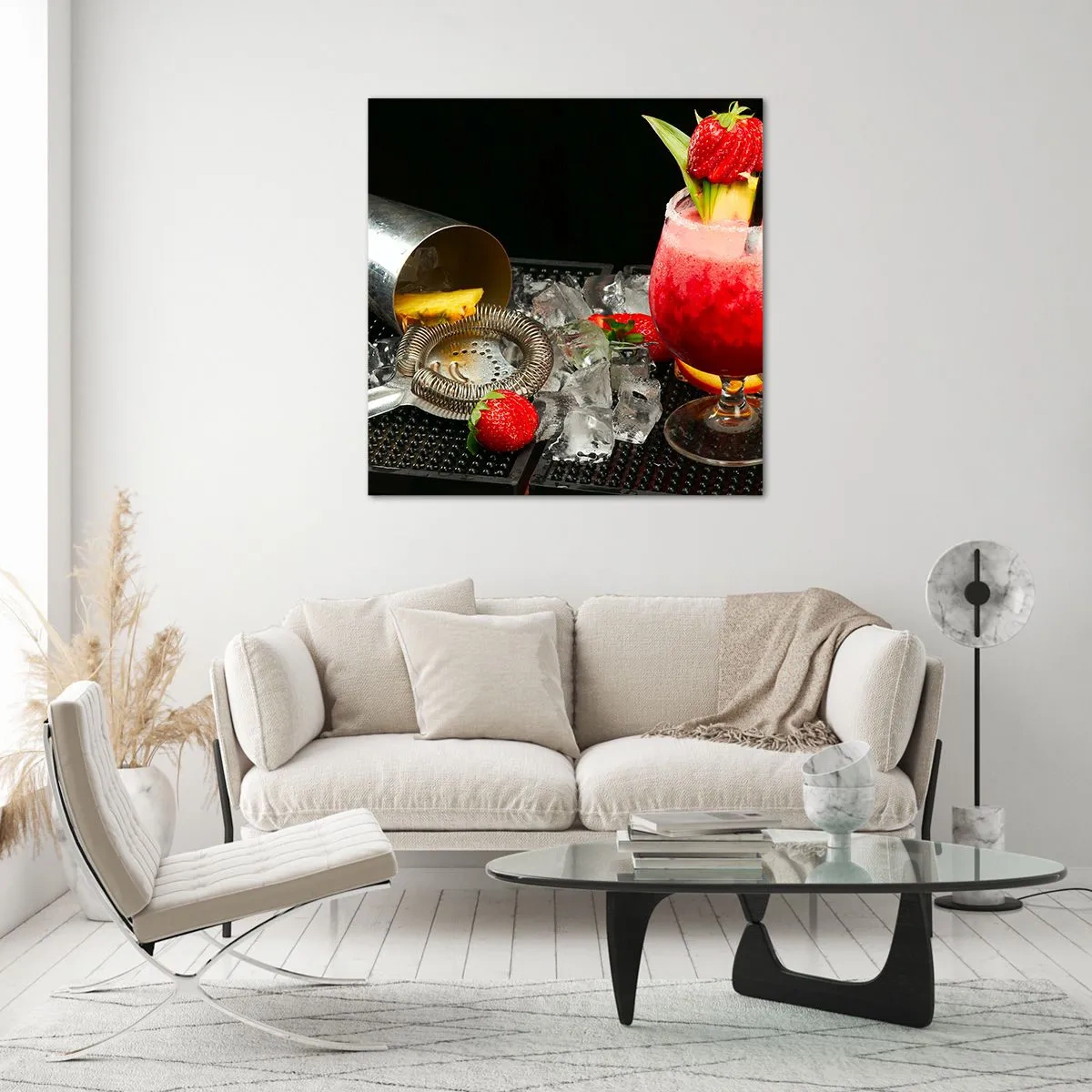 Quadro em vidro - Invocar o sabor - 30x30 cm