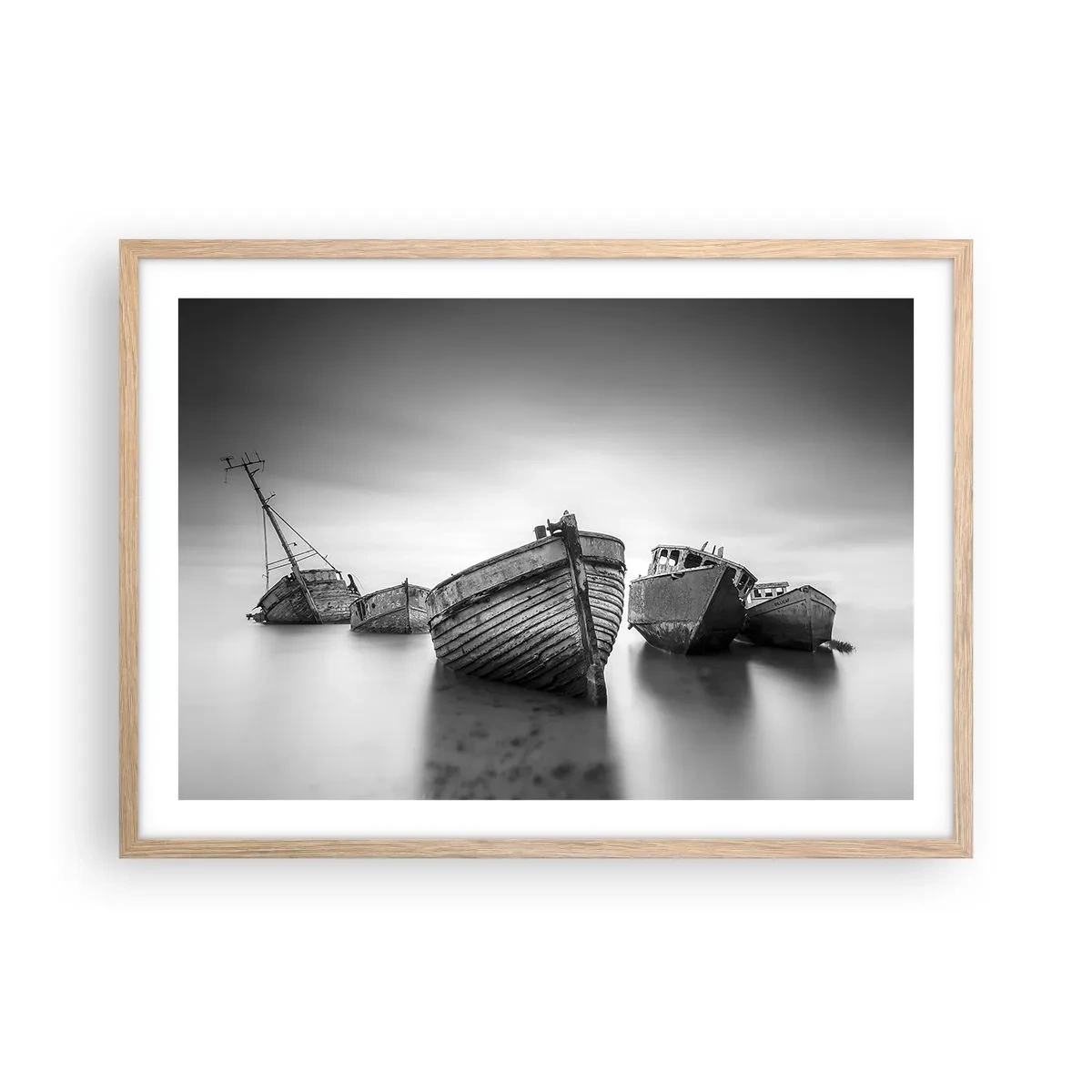 Pôster com moldura de carvalho claro - Apenas lembranças... - 70x50 cm