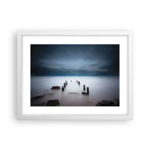 Pôster em moldura branca - Lago pensativo - 40x30 cm
