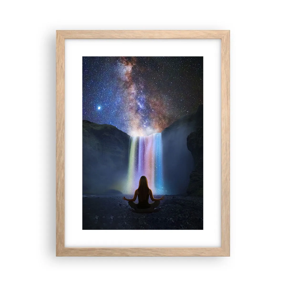 Pôster com moldura de carvalho claro - Harmonia absoluta - 30x40 cm