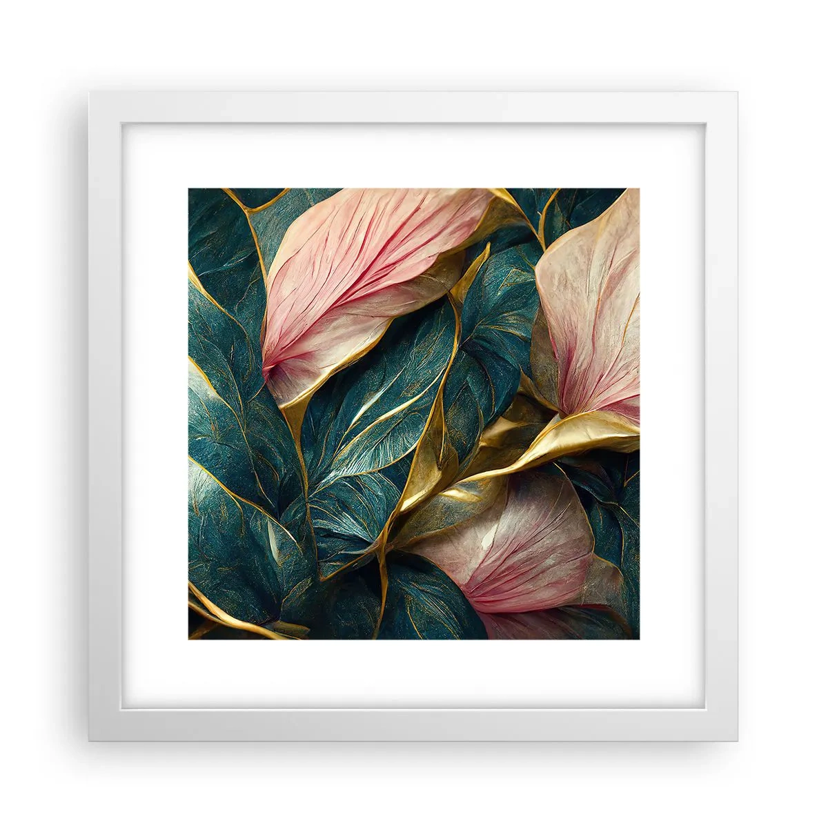 Pôster em moldura branca - Elegância e estilo naturais - 30x30 cm