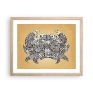 Pôster com moldura de carvalho claro - Contos do Sr. Caranguejo - 50x40 cm
