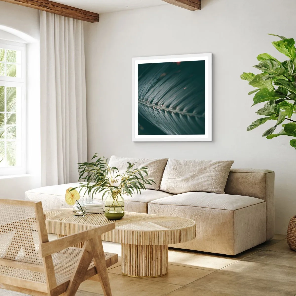 Pôster em moldura branca - A precisão da natureza - 40x40 cm